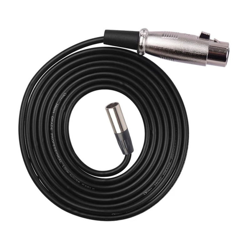 Xlrmini Caron Female To Mini Male Balancing Cable For 48V Sound Card Microphone Audio Cable, Length:3m
