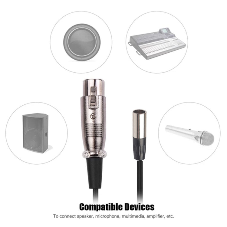 Xlrmini Caron Female To Mini Male Balancing Cable For 48V Sound Card Microphone Audio Cable, Length:3m
