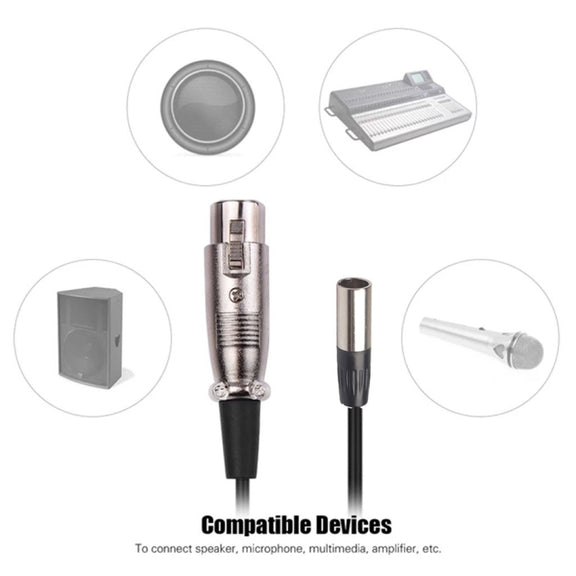 Xlrmini Caron Female To Mini Male Balancing Cable For 48V Sound Card Microphone Audio Cable, Length:3m