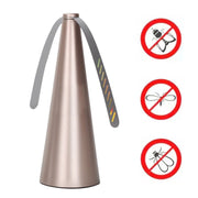 Multifunctional Fan Blade Automatic Fly Catcher Mosquito Repellent Fan, Size: 9x9x25cm (Gold)