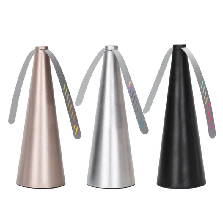 Multifunctional Fan Blade Automatic Fly Catcher Mosquito Repellent Fan, Size: 9x9x25cm(Black)