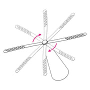 Multifunctional Fan Blade Automatic Fly Catcher Mosquito Repellent Fan, Size: 9x9x25cm (Gold)