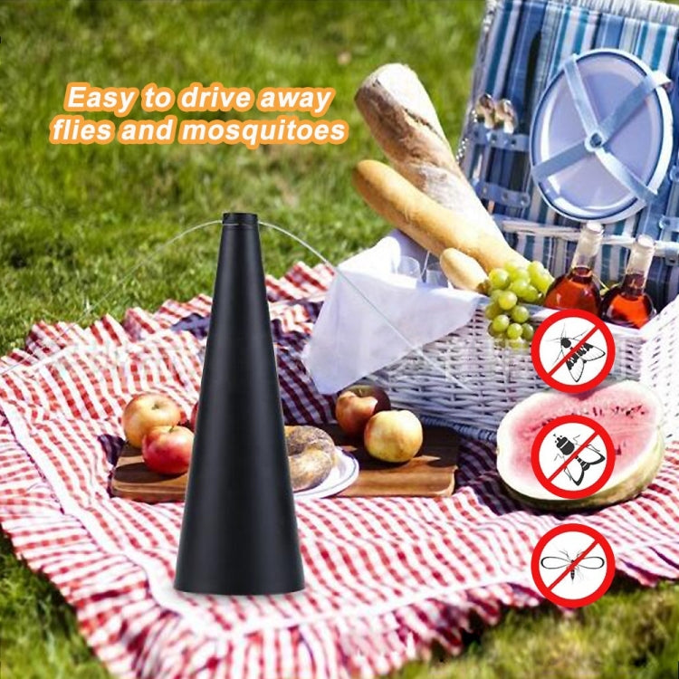 Multifunctional Fan Blade Automatic Fly Catcher Mosquito Repellent Fan, Size: 9x9x25cm(Black)