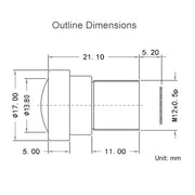 Waveshare WS0202505 For Raspberry Pi M12 Camera Lens ,5MP, 25mm Focal Length,Large Aperture,24054