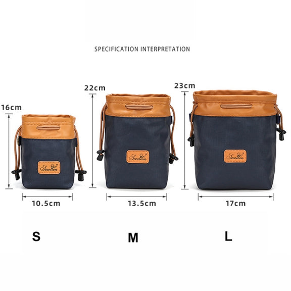 S.C.COTTON Camera Lens Protection Bag Liner Bag Water-resistant Camera Storage Bag, Size: L(Blue)