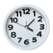 Round 12cm Candy Color Stereo Digital Silent Alarm Clock Children Student Alarm Clock(White)