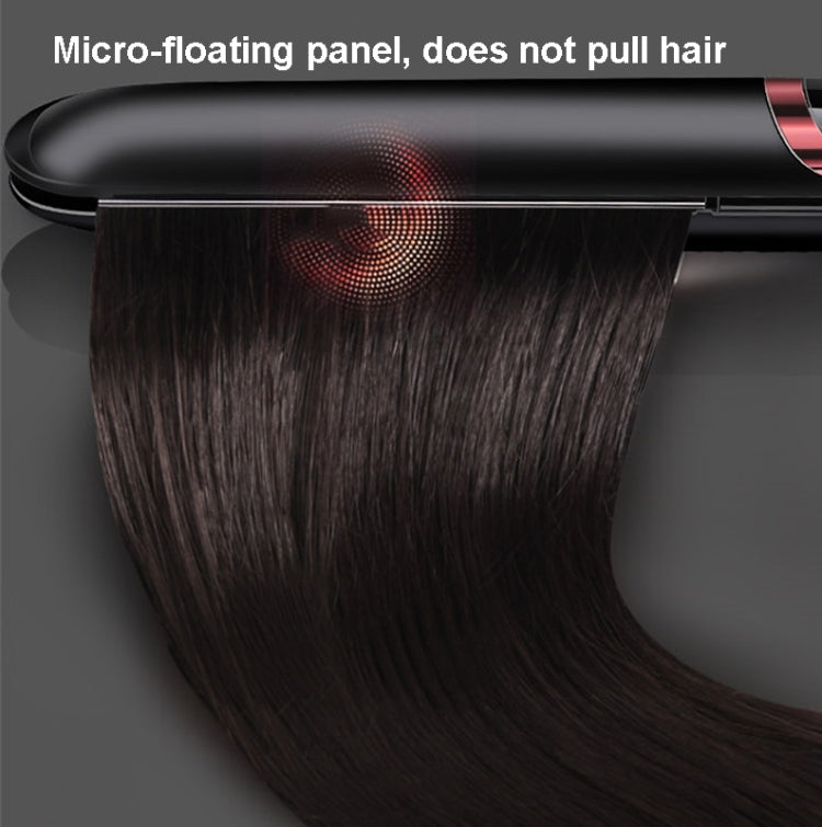 35W 2 In 1 Curling and Straightening Dual-use Electric Splin,Specification: AU Plug(Black)