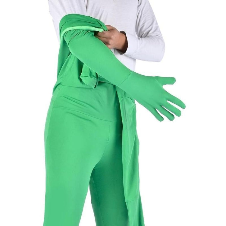Photo Stretchy Body Green Screen Suit Video Chroma Key Tight Suit, Size: 160cm(Green Split)