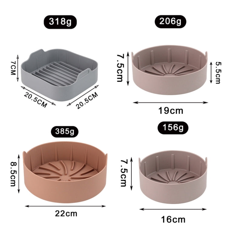 Air Fryer Silicone Grill Pan Accessories, Size: Round 16 cm(Pink)