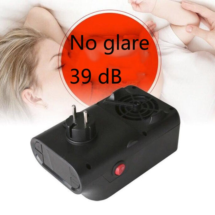 Flame Simulation Mini Portable Desktop Heater, Style:Without Remote Control, Plug Type:US(Black)