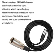 Xlrmini Caron Male To Mini Female Balancing Cable For 48V Sound Card Microphone Audio Cable, Length:3m