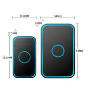 CACAZI A78 Long-Distance Wireless Doorbell Intelligent Remote Control Electronic Doorbell, Style:US Plug(Bright White)