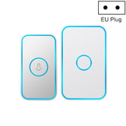 CACAZI A78 Long-Distance Wireless Doorbell Intelligent Remote Control Electronic Doorbell, Style:EU Plug(Bright White)