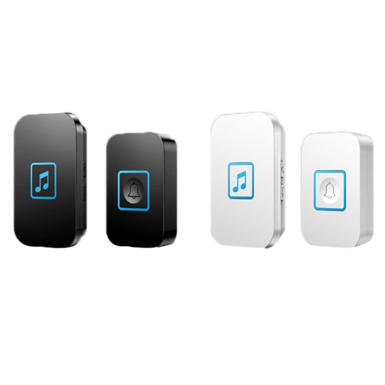 CACAZI A86 Electronic Music Remote Control Doorbell One For One AC Wireless Doorbell, Style:EU Plug(White)