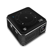 P11 4K HD DLP Mini 3D Projector 4G + 32G Smart Micro Convenient Projector, Style:UK Plug(Black)