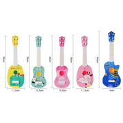 Light Blue Zebra Small Simulation Musical Instrument Mini Four Strings Playable Ukulele Early Childhood Education Music Toy
