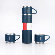 500ml 304 Stainless Steel Thermos Cup Portable Business Tea Cup,Spec: Gift Box Set(Gray)