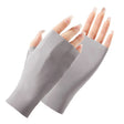 Ladies Sunscreen Gloves Half Finger Ice Silk Gloves,Style: Linked Finger(Gray) - Safety Gloves by PMC TechLife | Online Shopping South Africa | PMC TechLife | Buy Now Pay Later Mobicred