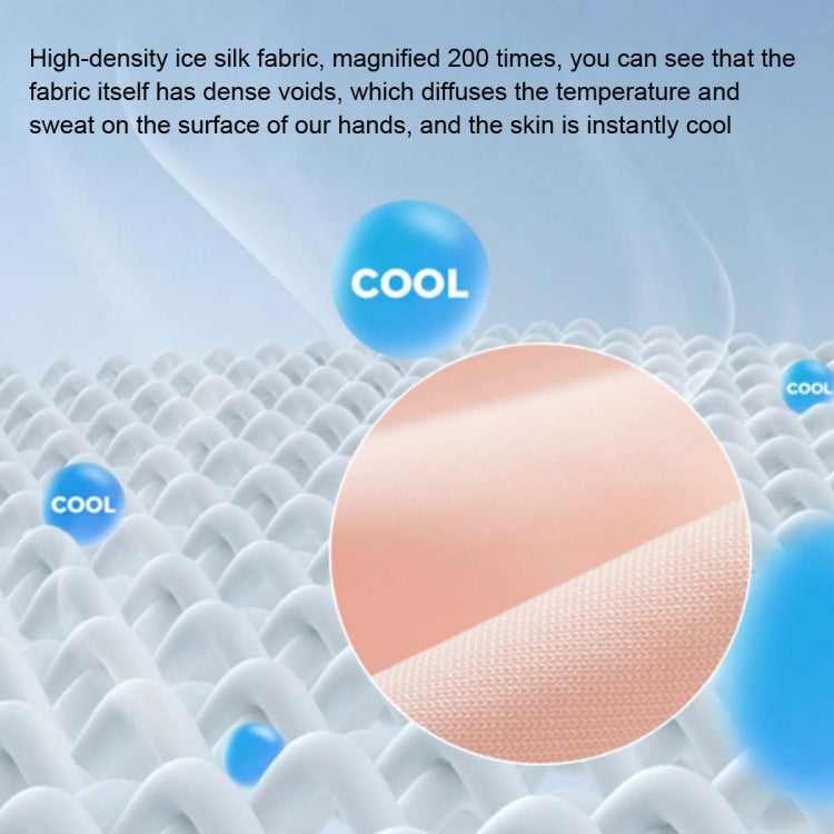 Ladies Sunscreen Gloves Half Finger Ice Silk Gloves,Style: Linked Finger(Black)