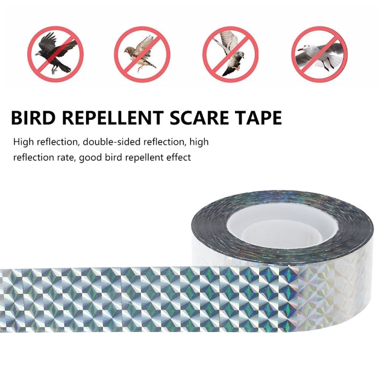 4.8 x 80m Double-sided Reflective Bird Repeller Ribbon Bird Chaser Garden Tool(Laser Floral)