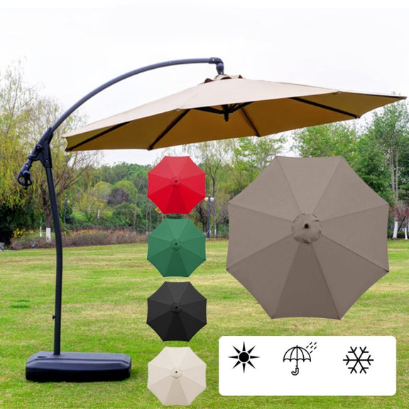 Polyester Parasol Replacement Cloth Round Garden Umbrella Cover, Size: Diameter 3m 8 Ribs(Big Red)