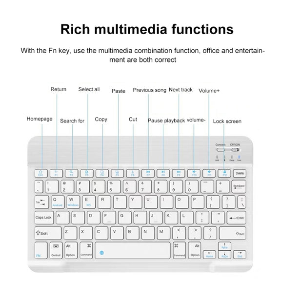 YS-001 9.7-10.1 Inch Tablets Phones Universal Mini Wireless Bluetooth Keyboard, Style:Only Keypad(Black)