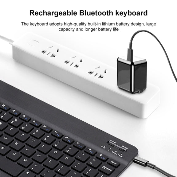YS-001 9.7-10.1 Inch Tablets Phones Universal Mini Wireless Bluetooth Keyboard, Style:Only Keypad(White)