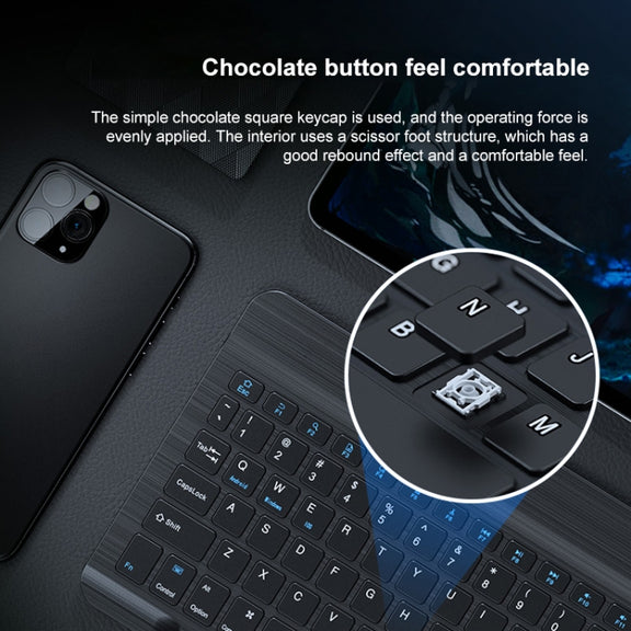 YS-001 9.7-10.1 Inch Tablets Phones Universal Mini Wireless Bluetooth Keyboard, Style:Only Keypad(White)