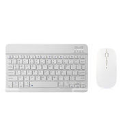 YS-001 9.7-10.1 Inch Tablets Phones Universal Mini Wireless Bluetooth Keyboard, Style:with Bluetooth Mouse(White)