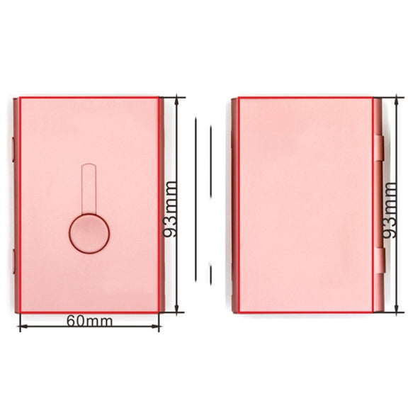 Metal Portable Push Card Case Ultra-thin Frosted Light Business Card Packing Box(Gray)