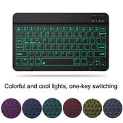 10 Inch RGB Colorful Backlit Bluetooth Keyboard And Mouse Set For Mobile Phone / Tablet(White)