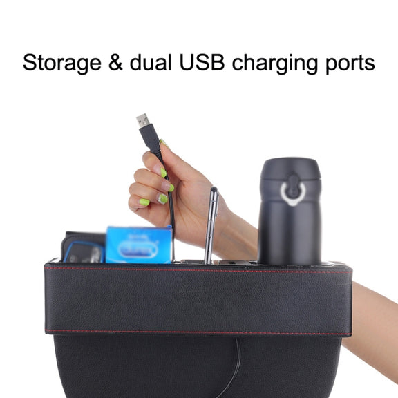 SUSISUN SNH010 Car Seat Gap Storage Box, Style:Co-driver(Apricot)