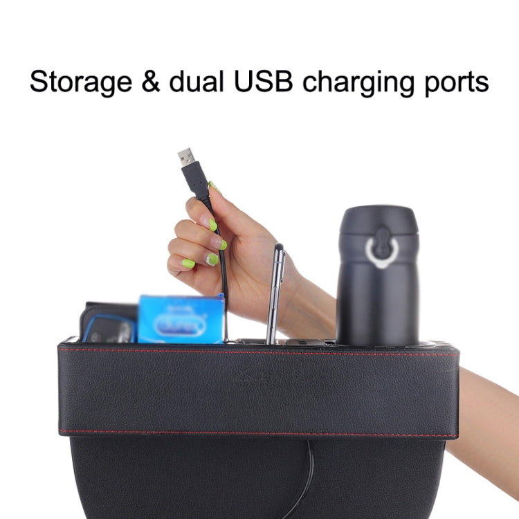 SUSISUN SNH010 Car Seat Gap Storage Box, Style:Co-driver(Apricot)