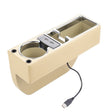 SUSISUN SNH010 Car Seat Gap Storage Box, Style:Positive Drive USB Charging(Apricot) - free shipping - PMC TechLife - Order now!