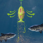 Double Hooks ISEAMA Explosive Hook Bighead Carp Feeder for Hand Rod & Throwing Rod, Size: 12