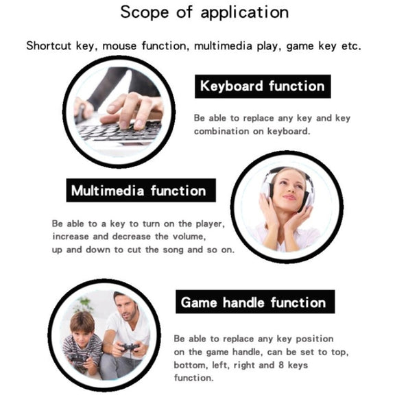 4 Keys Medical Equipment Testing Custom One-key Combo Shortcut Keyboard, Cable Length: 1.5m(Black)