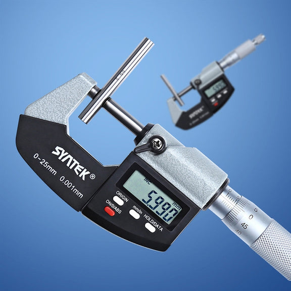 Digital Display Outer Diameter Micrometer 0.001mm High Precision Electronic Spiral Micrometer Thickness Gauge, Model:75-100mm