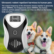 Ultrasonic Multifunctional Mouse Repeller Energy-Saving Silent Insect Repeller, Plug Type:EU Plug(Black White)