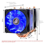 Desktop Computer 6 Copper Tube CPU Radiator Super Quiet PWM Single Fan
