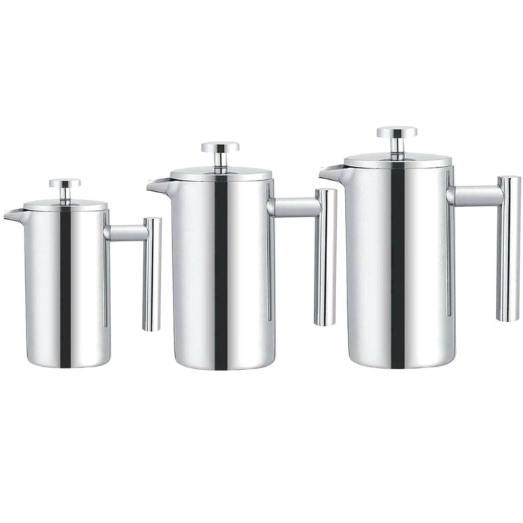 304 Stainless Steel French Pressure Coffee Pot Hand Made Tea Pot, Capacity:1000ml