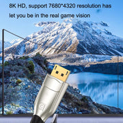 3m 1.4 Version DP Cable Gold-Plated Interface 8K High-Definition Display Computer Cable OD6.0MM 30AWG With Nylon Mesh(Black)