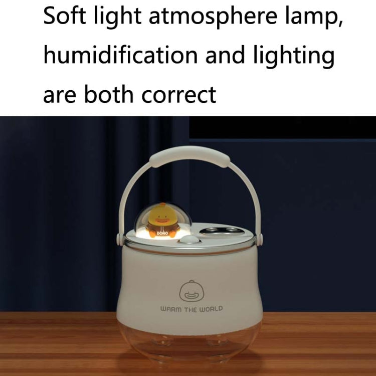 F08 Wired Water Replenishing Double Spray Humidifier LED Night Light Humidifier(White)