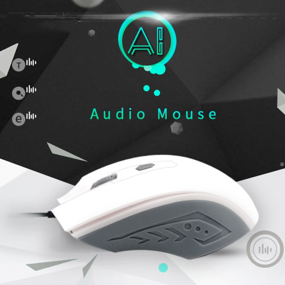 Pcsensor MOS4 4 Keys 2400DPI Game Intelligent Voice Recognition Input Mouse, Cable Length: 1.5m(Sound)