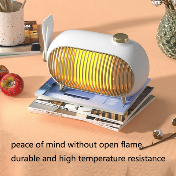 N301 Mini Heater Office Desk Silent Hot Air Heater Household Bedroom Heater US Plug(Emerald)