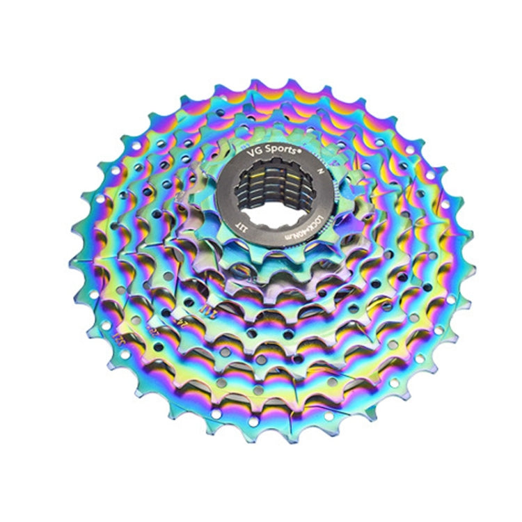 VG SPORTS Bicycle Lightweight Wear -Resistant Colorful Flywheel, Style:9 Speed 11-32T