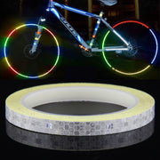 3 Rolls Bicycle Mountain Bike Motorcycle Sticker Car Contour Reflective Sticker Night Riding Reflective Sticker 1 x 800cm(White)