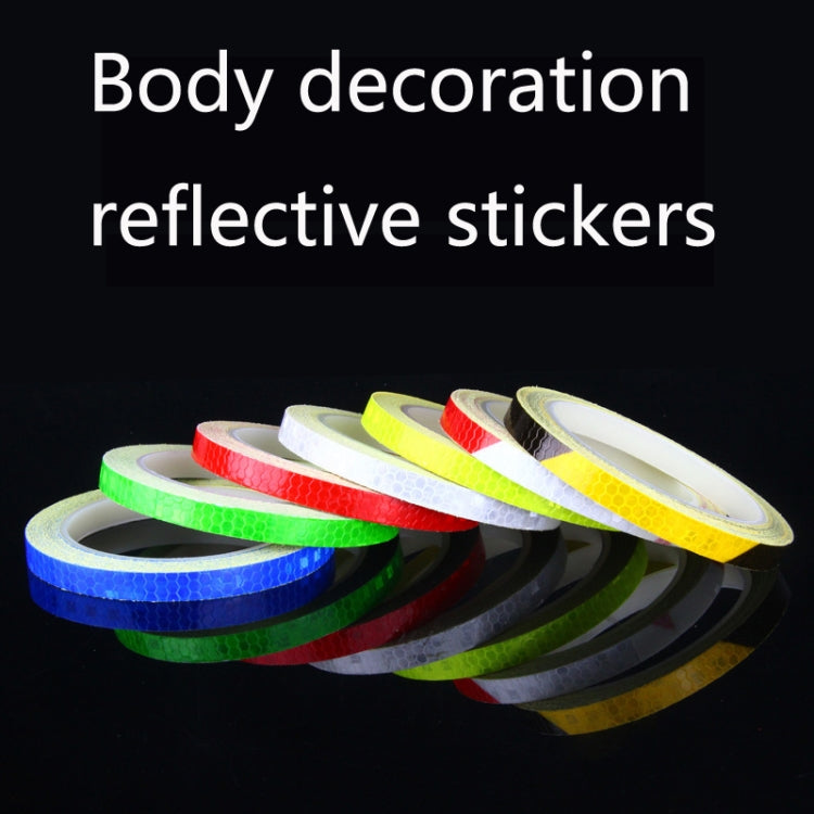 3 Rolls Bicycle Mountain Bike Motorcycle Sticker Car Contour Reflective Sticker Night Riding Reflective Sticker 1 x 800cm(White)