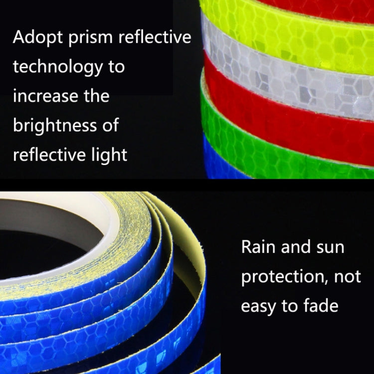 3 Rolls Bicycle Mountain Bike Motorcycle Sticker Car Contour Reflective Sticker Night Riding Reflective Sticker 1 x 800cm(White)