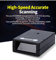 EVAWGIB DL-X720 Red Light 1D Barcode Scanning Recognition Engine, Interface:USB