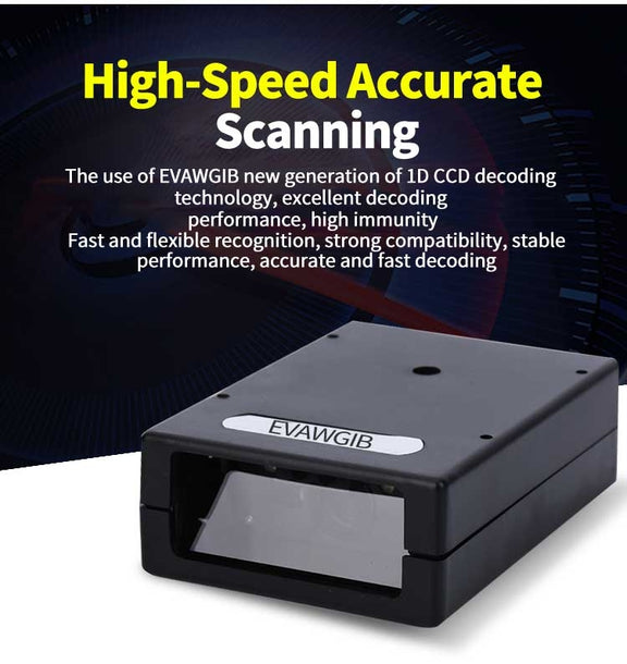 EVAWGIB DL-X720 Red Light 1D Barcode Scanning Recognition Engine, Interface:USB